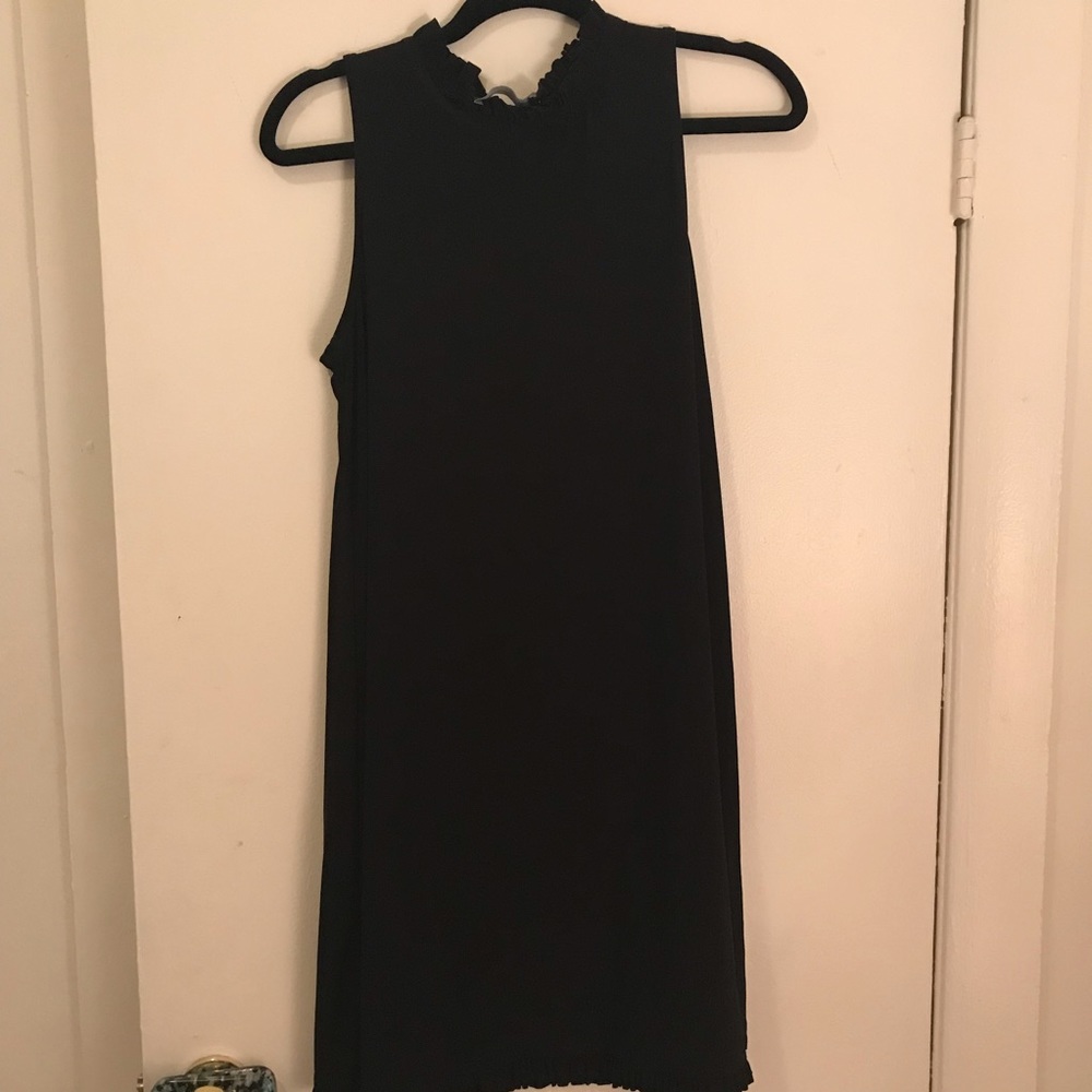 Black Dress with Frill Detail